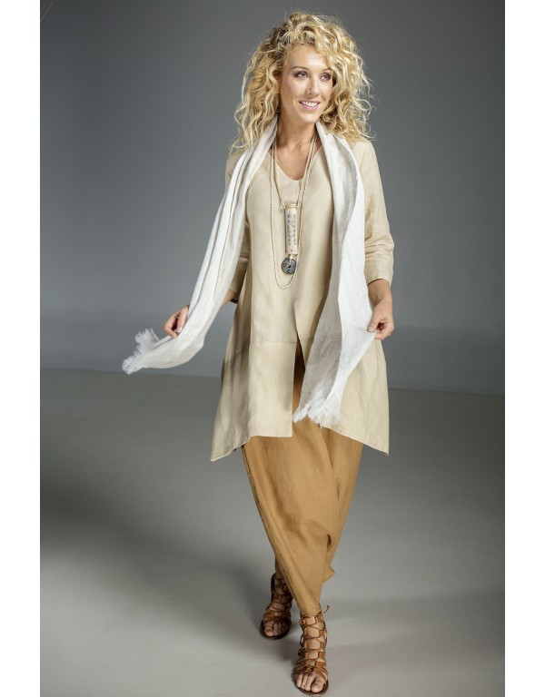 OUR SAND BEIGE LINEN BLOUSE EMILIE