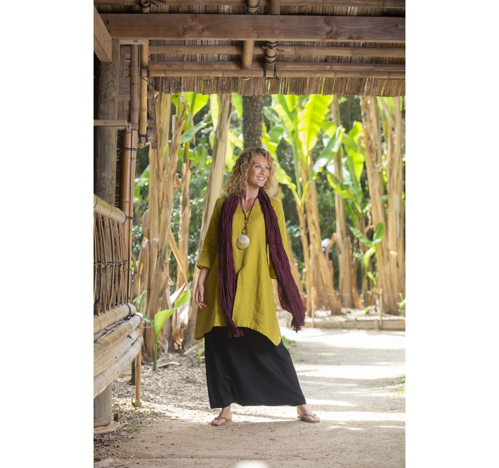 Our natural white linen shirt EmilieTHE must have of this summer!