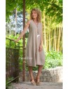 SAND LINEN TENCEL ELENA DRESS