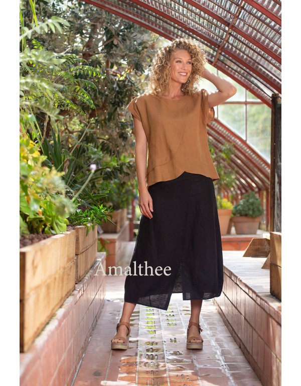 TOBACCO LINEN JULIA TOP...