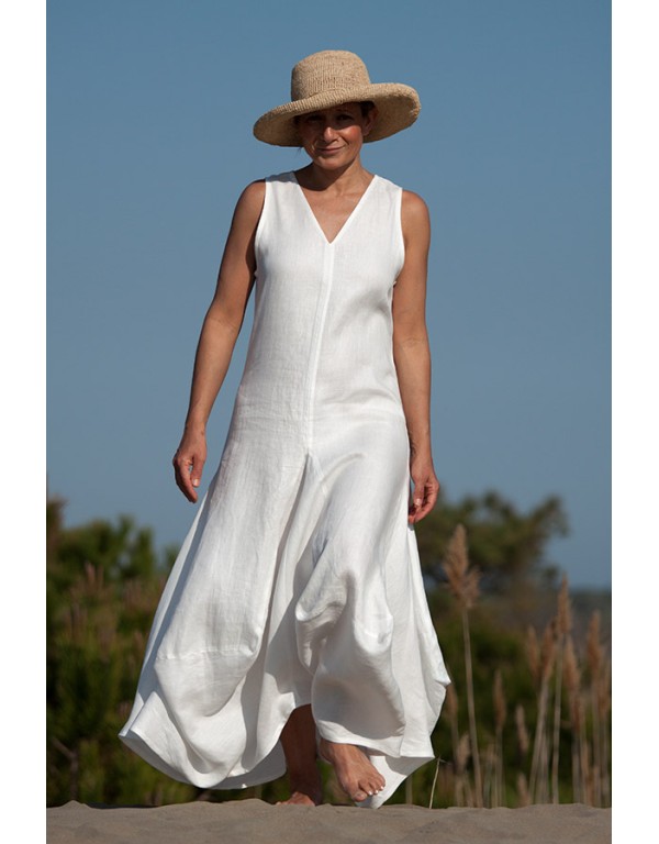 White linen Moon dress