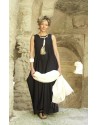 Long black dress made of tencel