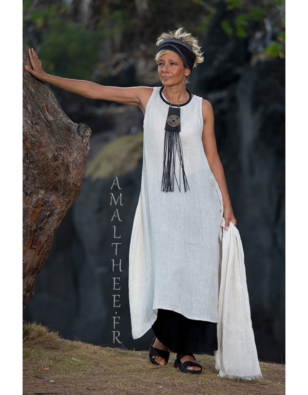 oatmeal linen gauze tunic...