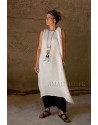 oatmeal linen gauze tunic and black sarouel