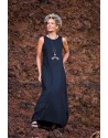 Long sleeveless black dress