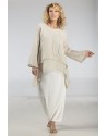 Loose fit beige linen gauze  tunic perfect for wedding party