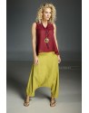 red linen gauze VESUVE TOP