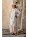 Loose fit off white linen tunic