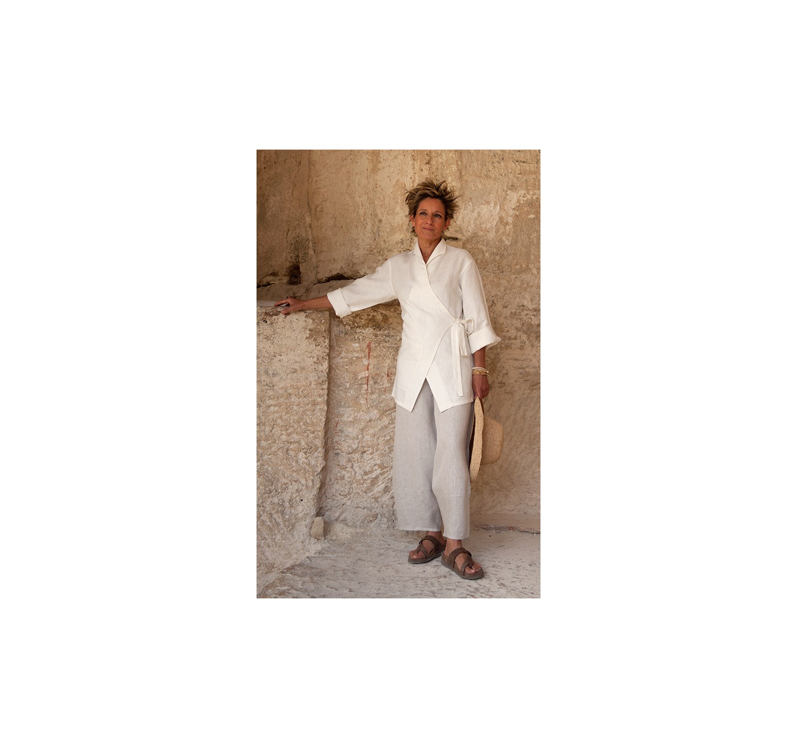 Women's White linen jacket