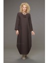 Manon Long Linen Dress with visible seams