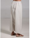 OATMEAL  LINEN SAROUEL SKIRT