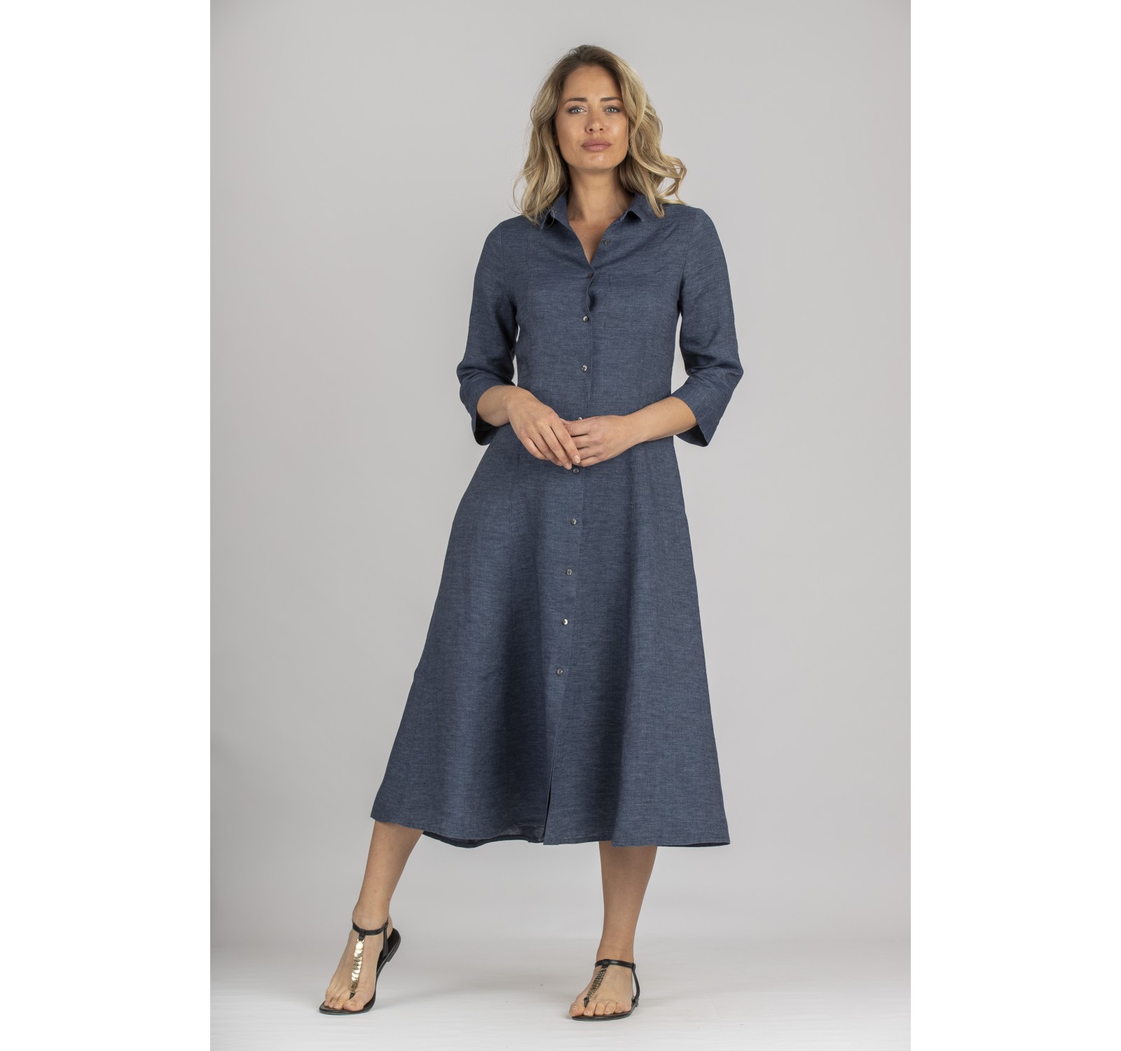 polka dot casual dress Vintage Inspired Midi in Blue Print Sizing:Asian Size Black school shoes HILEELANG Little Girl Christmas