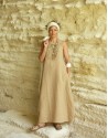 OLGA DRESS BEIGE LINEN