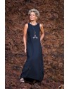 OLGA LINEN TENCEL BLACK DRESS