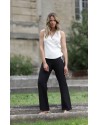 LINEN BLACK BARBARA TROUSERS STRAIGHT( light version)