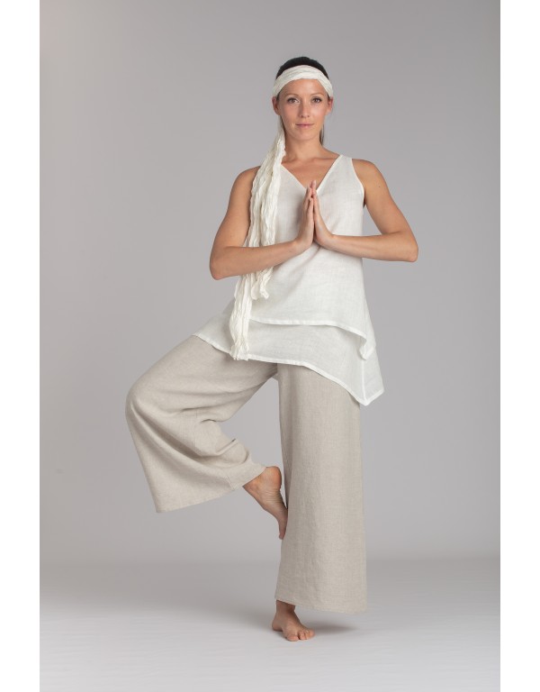 OATMEAL LINEN BABA TROUSERS