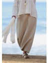 Sand Beige linen Sarouel-skirt