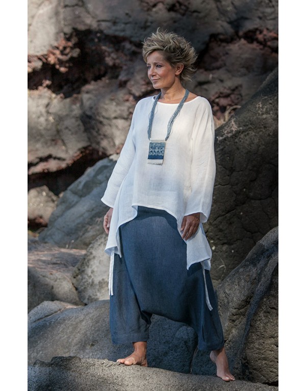  BLUE CHAMBRAY ADRIEN  LINEN SAROUEL 