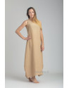 ROBE OLGA EN LIN BEIGE SABLE VERSION LEGERE