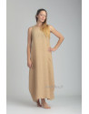 ROBE OLGA EN LIN BEIGE SABLE VERSION LEGERE