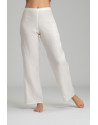 PANTALON BARBARA DROIT EN LIN BLANC