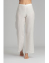 PANTALON BARBARA DROIT EN LIN BLANC