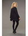 Veste Emma en lin  laine noir (avec poche en biais)