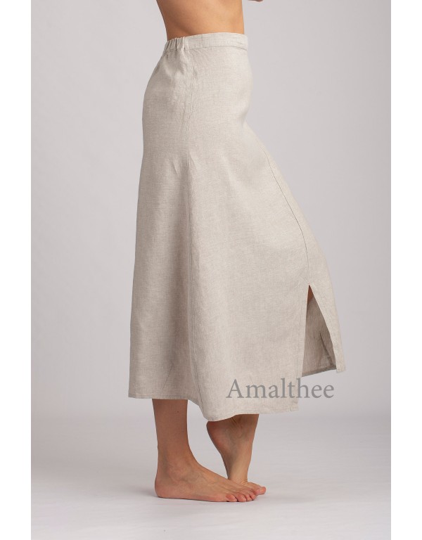 OATMEAL ASSIA LINEN SKIRT