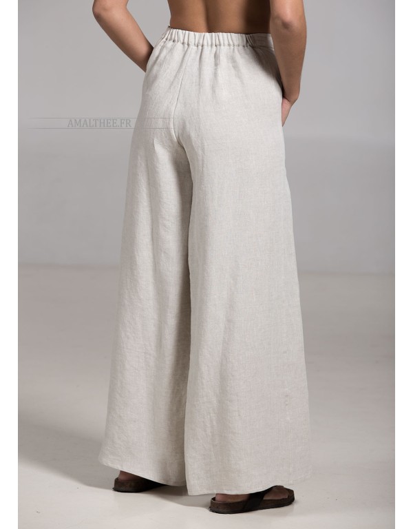 OATMEAL LINEN BABA TROUSERS