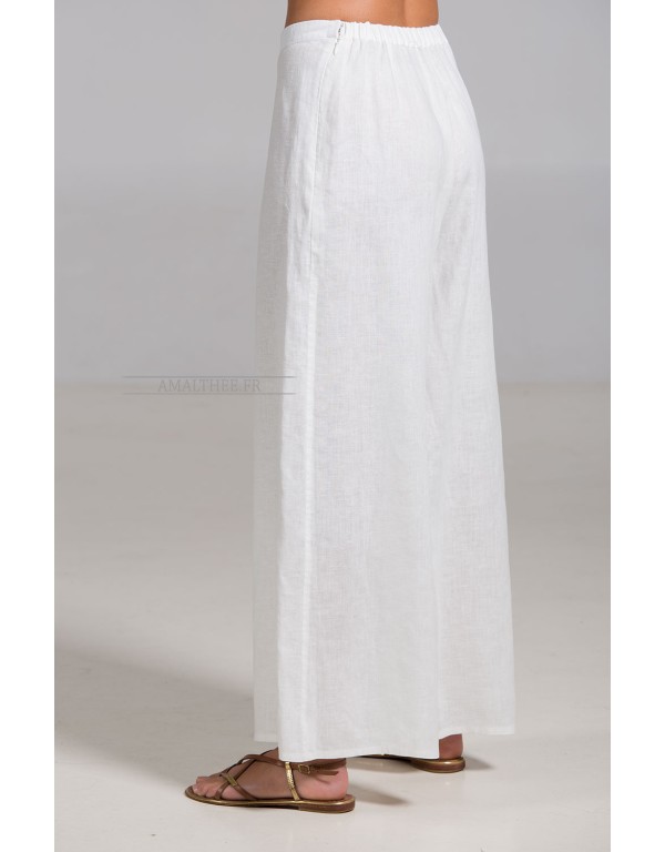 Off white linen Baba trousers