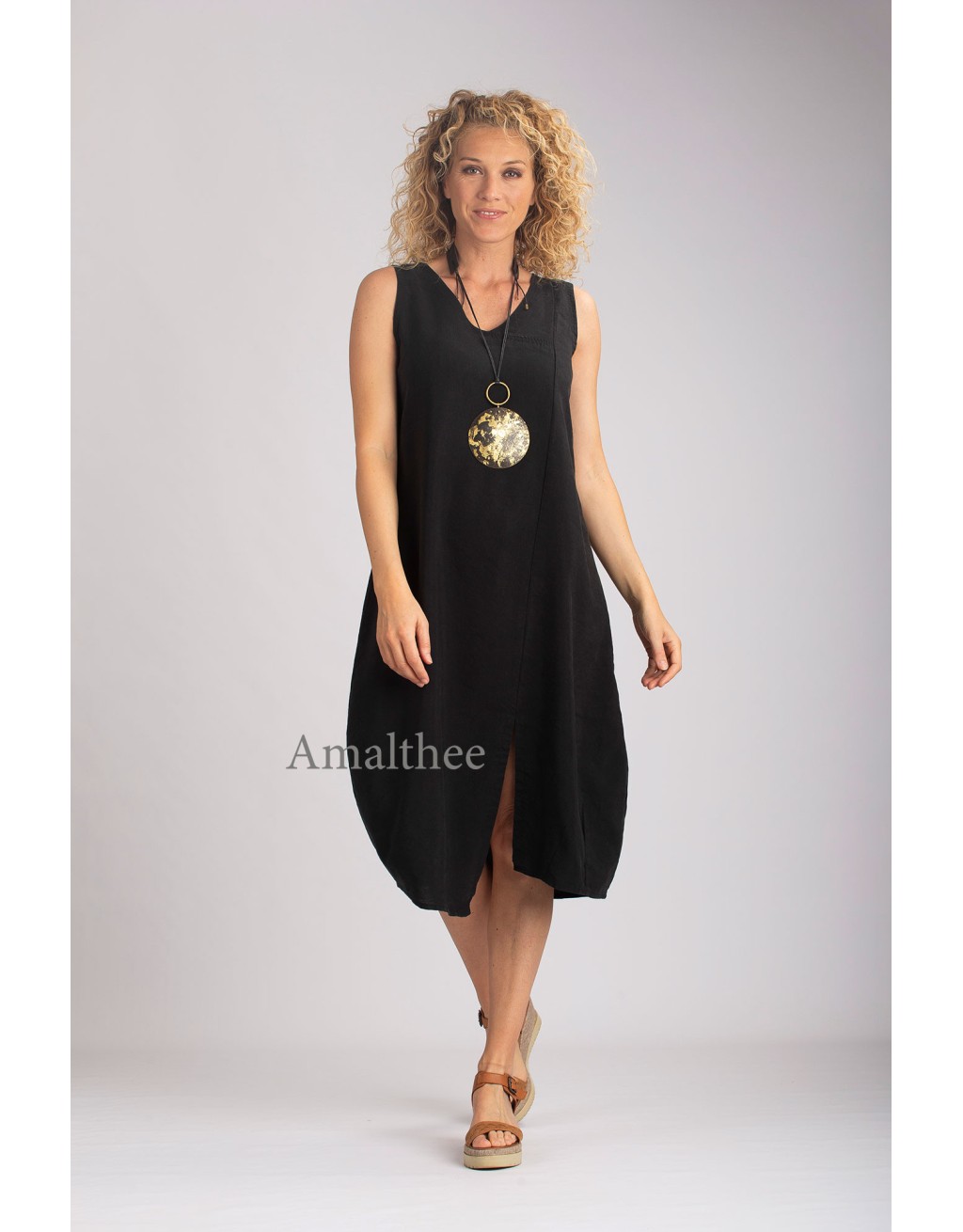 ROBE NOIRE ELENA EN LIN TENCEL ROBE NOIRE ELENA EN LIN TENCEL